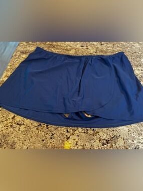 Cacique Navy Blue Swim Skirt Bikini Bottom